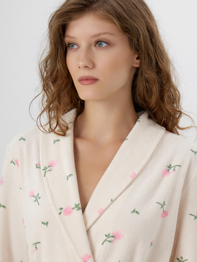Халат Mark Formelle 552232/25-34627ПП-3 цветы_на_кремовом - фото 2