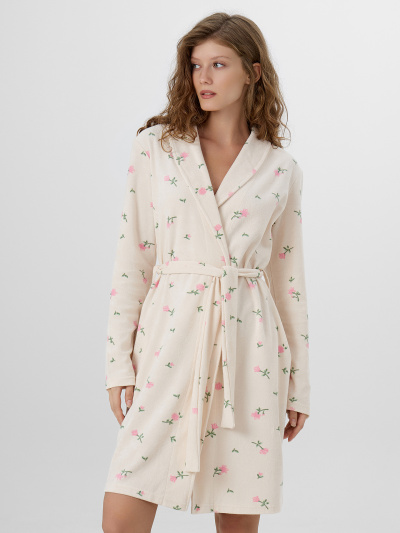 Халат Mark Formelle 552232/25-34627ПП-3 цветы_на_кремовом - фото 5