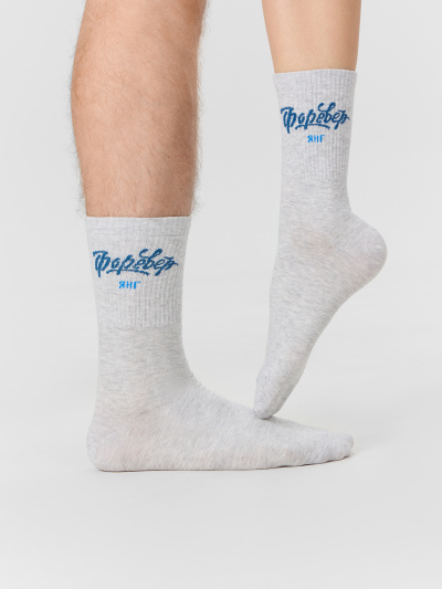 Носки Mark Formelle 559U-3285/25559U св.серый_меланж_рис.3285 - фото 1