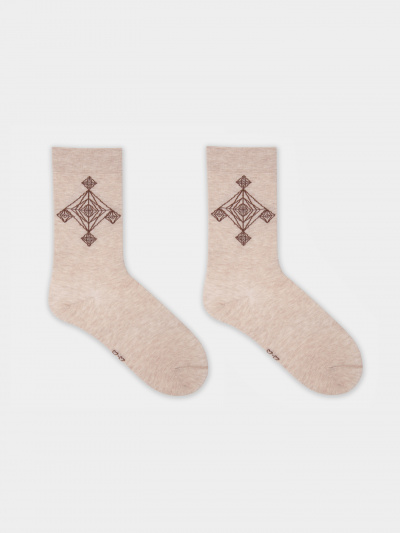 Носки Mark Formelle 561U-3238/25561U бежевый_меланж_рис.3238 - фото 2