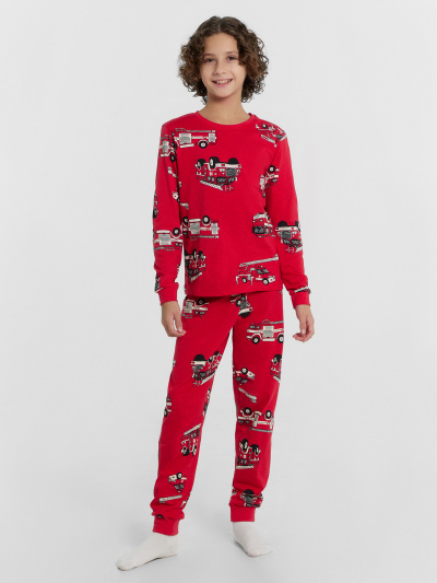 Брюки, джемпер Mark Formelle 563311/25-35867ПП-0 пожарные_машинки_на_красном - фото 2