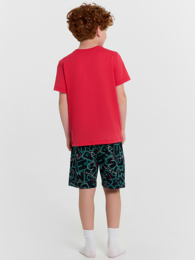 Футболка, шорты Mark Formelle 563318/24-28602ПП-0 брусничный_буквы_на_черном_3_сл_на_пол - фото 2