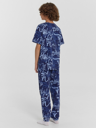 Брюки, футболка Mark Formelle 563321-1/24-26177ПП-0 граффити_на_т.синем - фото 2