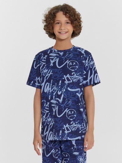 Брюки, футболка Mark Formelle 563321-1/24-26177ПП-0 граффити_на_т.синем - фото 5