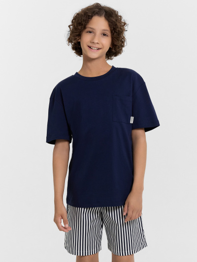 Футболка, шорты Mark Formelle 563329/24-33903ПП-14 т.синий_синяя_полоска_на_белом_декор - фото 5