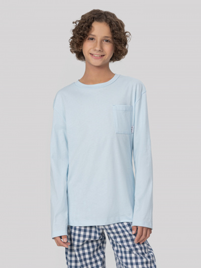 Брюки, джемпер Mark Formelle 563330/25-35678ПП-14 голубое_небо_синяя_клетка_декор - фото 2