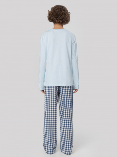 Брюки, джемпер Mark Formelle 563330/25-35679ПП-14 голубое_небо_синяя_клетка_декор - фото 1