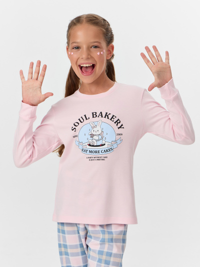 Брюки, джемпер Mark Formelle 567743/25-35757ПП-2 розовый_клетка_голубой_розовый_3_сл_на_пол - фото 2