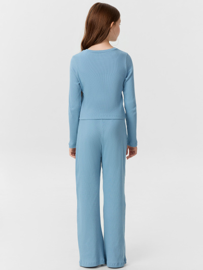 Брюки, лонгслив Mark Formelle 567757/25-35080ПП-1 сине_голубой_печать_1_сл_на_пол - фото 1