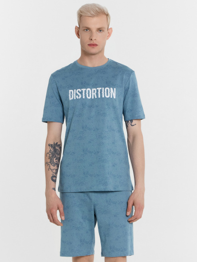 Футболка, шорты Mark Formelle 591044/24-3828ПП-0 варка_серо_голубой_печать_3_сл_на_пол - фото 1