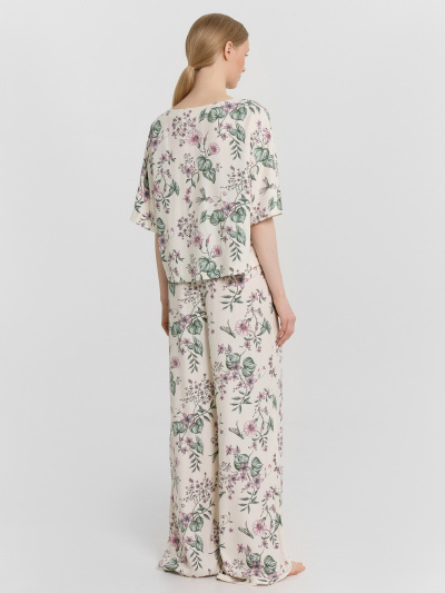 Брюки, рубашка Mark Formelle 592494-1/24-30839ПП-9 цветы_на_св.молочном1 - фото 5