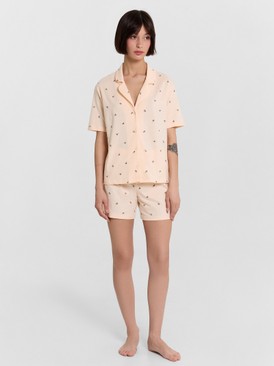 Рубашка, шорты Mark Formelle 592553/24-34273ПП-0 цветочки_на_персиковом_креме - фото 2