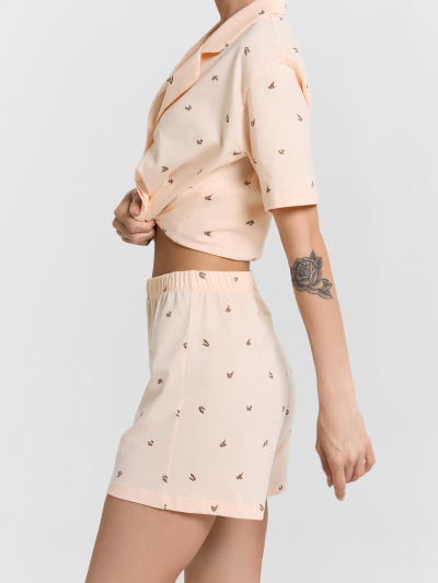 Рубашка, шорты Mark Formelle 592553/24-34273ПП-0 цветочки_на_персиковом_креме - фото 1