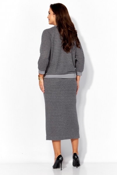 Джемпер, юбка TAiER 1391 серый - фото 8