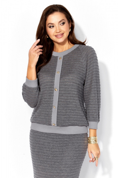 Джемпер, юбка TAiER 1391 серый - фото 6