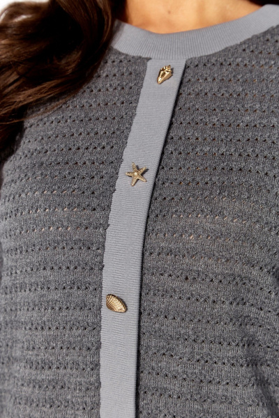 Джемпер, юбка TAiER 1391 серый - фото 5