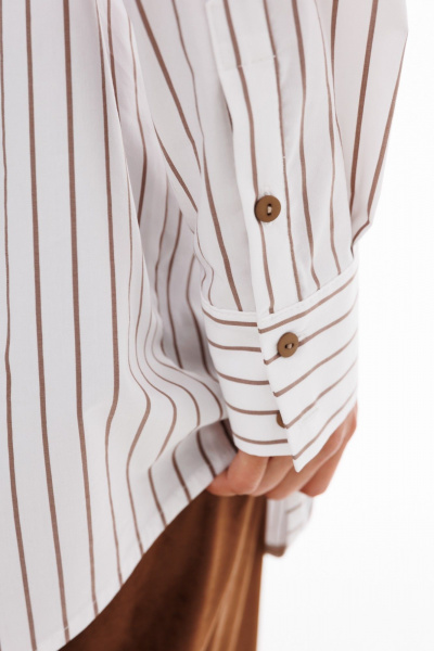 Блуза EOLA 2919 молочный_полоска - фото 9