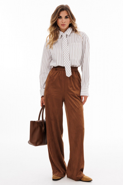 Блуза EOLA 2919.1 молочный_полоска - фото 1