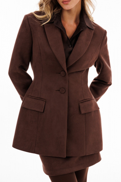 Жакет EOLA 2923 темный-шоколад - фото 8