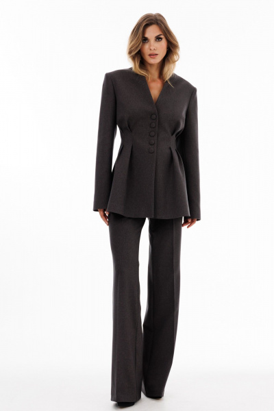 Жакет EOLA 2924 светло-коричневый_меланж - фото 11