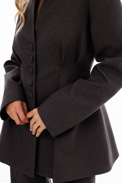 Жакет EOLA 2924 светло-коричневый_меланж - фото 7