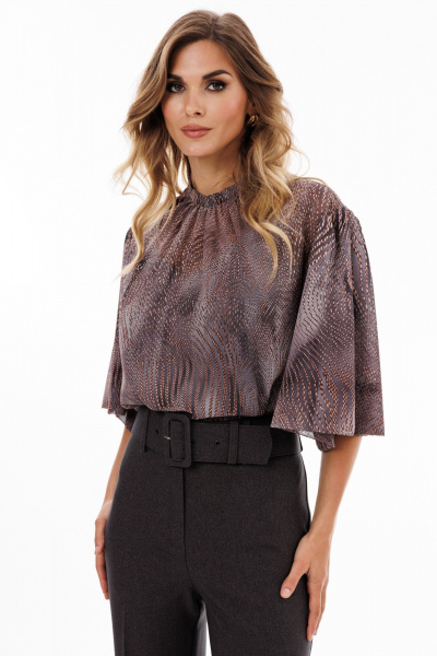 Брюки EOLA 2925 серо-коричневый_меланж - фото 9