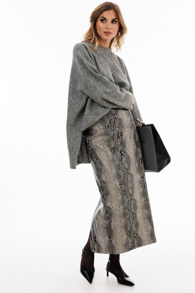 Юбка EOLA 2927.2 серый_питон - фото 8