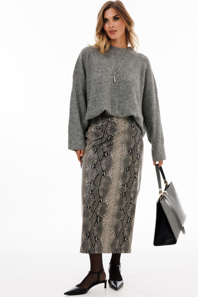 Юбка EOLA 2927.2 серый_питон - фото 7