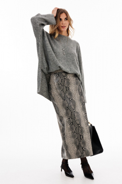 Юбка EOLA 2927.2 серый_питон - фото 6
