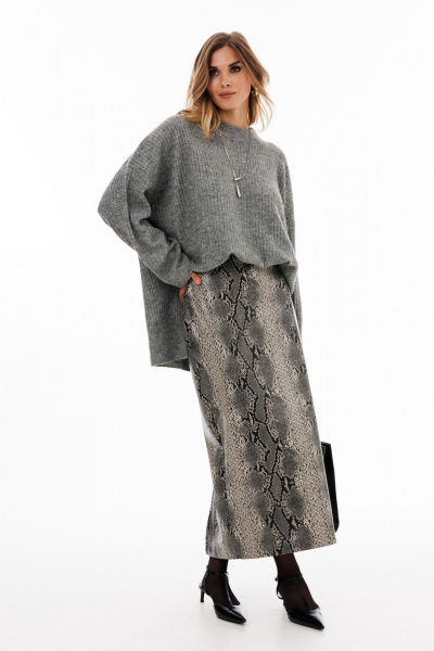 Юбка EOLA 2927.2 серый_питон - фото 1