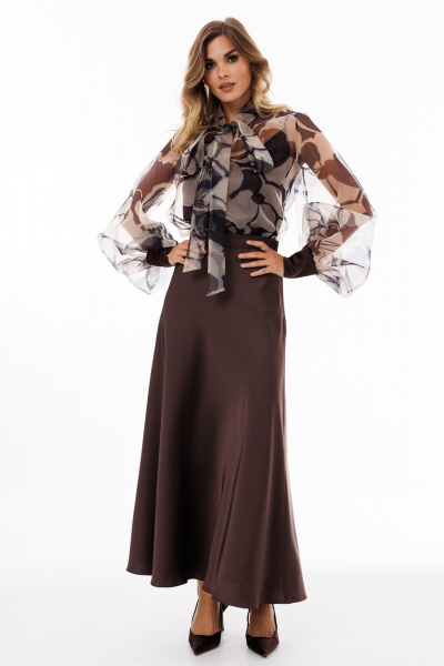 Юбка EOLA 2932 шоколад - фото 8