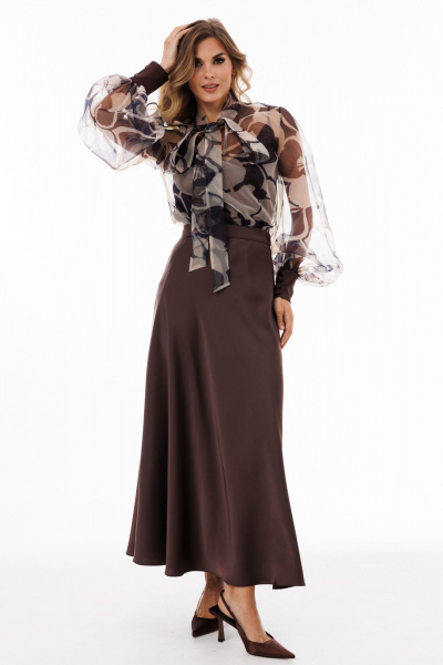 Юбка EOLA 2932 шоколад - фото 7
