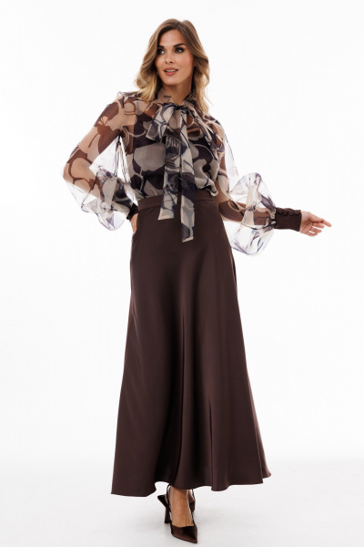 Юбка EOLA 2932 шоколад - фото 5