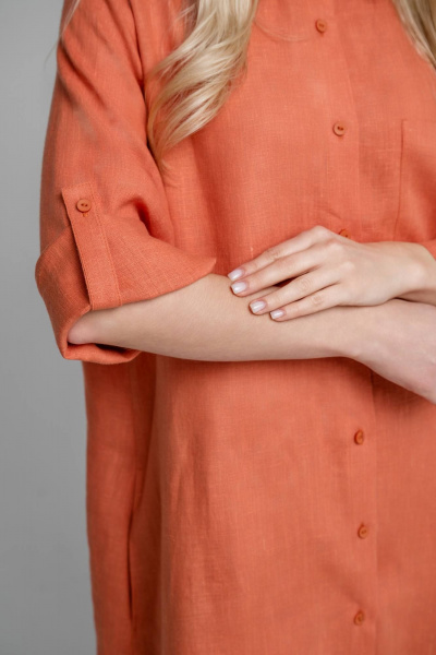 Платье SHLOMO 4-1 оранжевый - фото 3