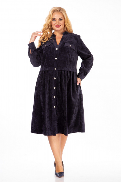 Платье СиБон 0241 синий_штрукс - фото 1