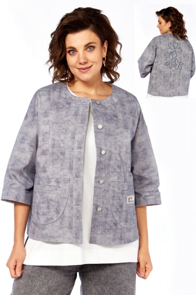 Жакет Jurimex 3365 серо-синий - фото 3