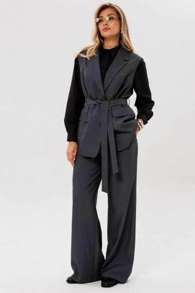 Брюки, жилет Anelli 1501 пепельный_вулкан - фото 2