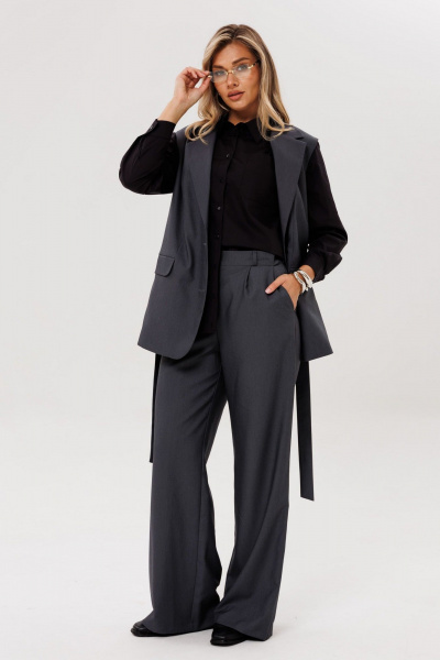 Брюки, жилет Anelli 1501 пепельный_вулкан - фото 8