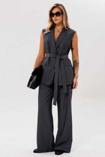 Брюки, жилет Anelli 1501 пепельный_вулкан - фото 1