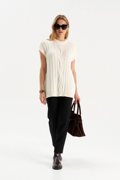 Кардиган Romgil РВ0166-ХЛ2 молочный - фото 8