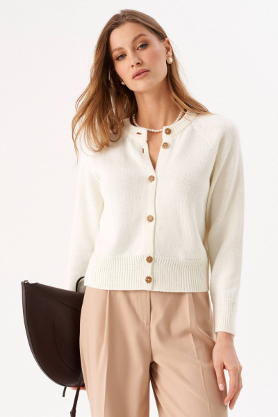 Кардиган Romgil РВ0269-ШЕ5 молочный - фото 8