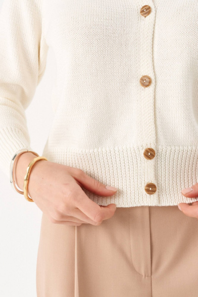 Кардиган Romgil РВ0269-ШЕ5 молочный - фото 5