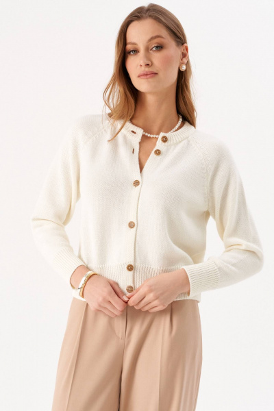 Кардиган Romgil РВ0269-ШЕ5 молочный - фото 1