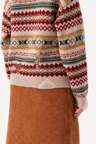 Джемпер Romgil РВ0293-ШЕ5 светло-бежевый, винный, морской зеленый, верблюжий - фото 4