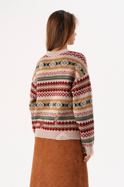 Джемпер Romgil РВ0293-ШЕ5 светло-бежевый, винный, морской зеленый, верблюжий - фото 2