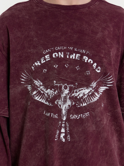 Лонгслив Mark Formelle 121928/24-ОБР4595П-0 винный_acid_wash_009.2_Эйсид_1_сл_на_пол - фото 20