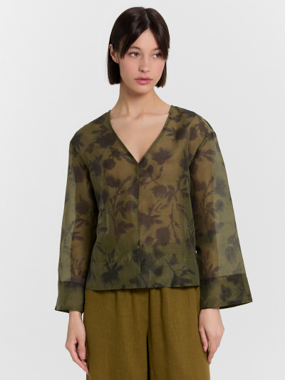 Блуза Mark Formelle 122855/24-33268П-9 акварельные_цветы_на_пихте - фото 17