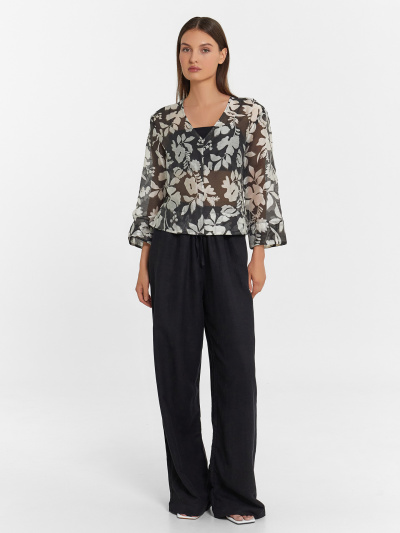 Блуза Mark Formelle 122855/24-33268П-9 цветы_на_черном - фото 16