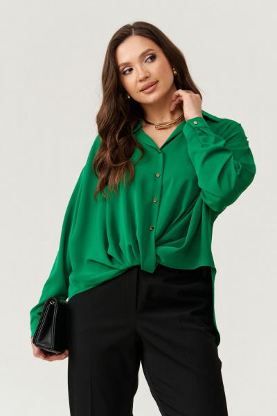 Блуза Панда 105440 зеленый - фото 4