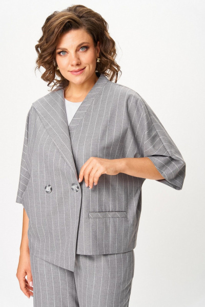 Брюки, жакет, топ Koketka i K 1300 серый - фото 12